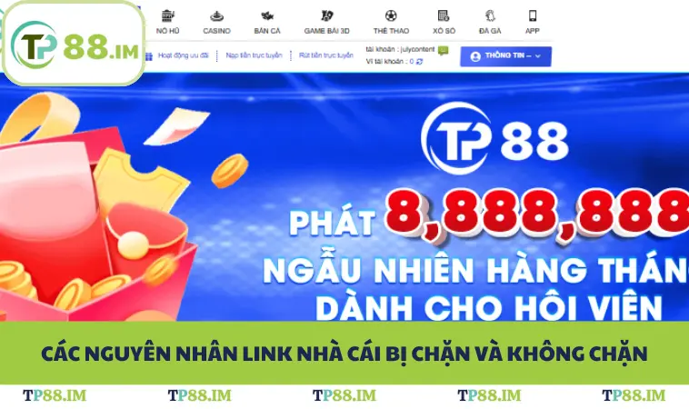 Các nguyên nhân link nhà cái bị chặn và không chặn